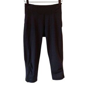 Lululemon Real Quick Crop Legging Black Pant Luxtreme Size 4 Pockets